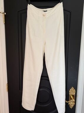 Elie Tahari Women's Cream Wide-Leg Pants